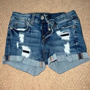 I am selling blue ripped jean shorts